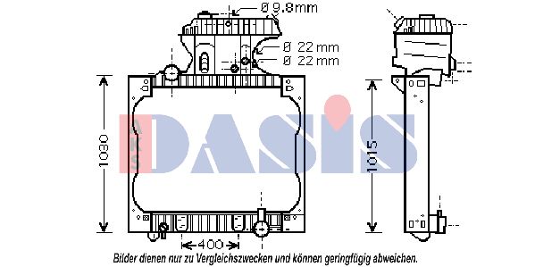 AKS DASIS Радиатор, охлаждение двигателя 261910N